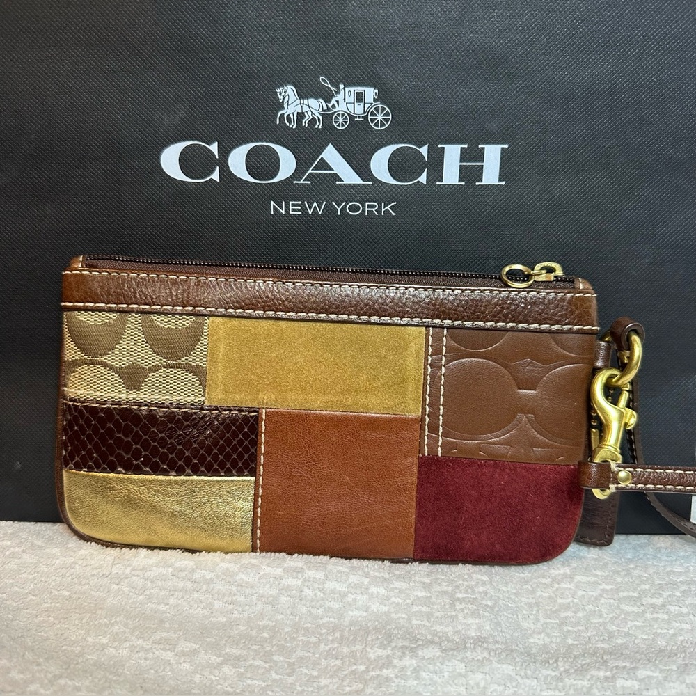 Coach Multicolor Patchwork Wristlet - image 5